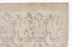 Beige Over Dyed Vintage Rug 5'9'' x 8'10'' ft 176 x 270 cm