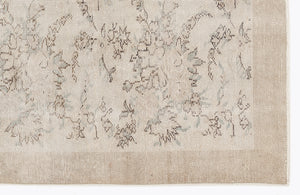 Beige Over Dyed Vintage Rug 5'9'' x 8'10'' ft 176 x 270 cm