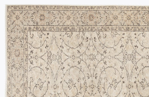 Beige Over Dyed Vintage Rug 5'7'' x 9'1'' ft 171 x 278 cm
