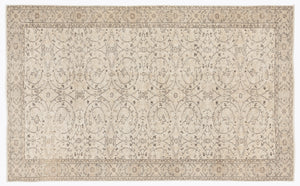 Beige Over Dyed Vintage Rug 5'7'' x 9'1'' ft 171 x 278 cm