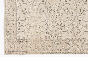 Beige Over Dyed Vintage Rug 5'7'' x 9'1'' ft 171 x 278 cm