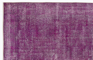 Fuchsia Over Dyed Vintage Rug 6'0'' x 9'4'' ft 184 x 285 cm