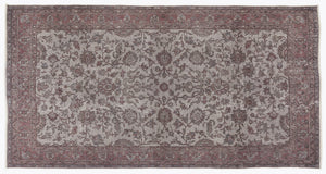 Naturel Over Dyed Vintage Rug 4'11'' x 9'5'' ft 150 x 288 cm