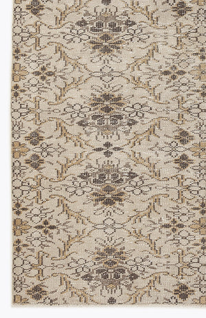 Beige Over Dyed Vintage Rug 5'5'' x 9'0'' ft 164 x 275 cm