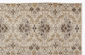 Beige Over Dyed Vintage Rug 5'5'' x 9'0'' ft 164 x 275 cm