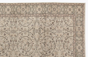 Beige Over Dyed Vintage Rug 5'10'' x 8'10'' ft 178 x 270 cm