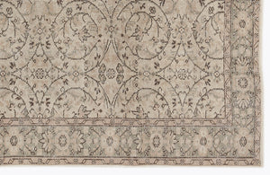 Beige Over Dyed Vintage Rug 5'10'' x 8'10'' ft 178 x 270 cm