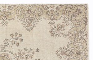 Beige Over Dyed Vintage Rug 6'9'' x 10'3'' ft 205 x 312 cm
