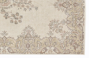 Beige Over Dyed Vintage Rug 6'9'' x 10'3'' ft 205 x 312 cm
