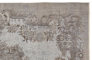 Blue Over Dyed Vintage Rug 5'11'' x 9'5'' ft 180 x 286 cm