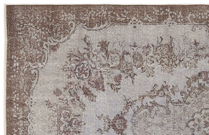 Blue Over Dyed Vintage Rug 5'5'' x 9'4'' ft 164 x 284 cm