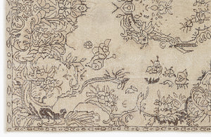 Beige Over Dyed Vintage Rug 5'7'' x 8'11'' ft 170 x 273 cm