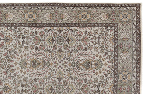 Naturel Over Dyed Vintage Rug 5'4'' x 9'6'' ft 163 x 290 cm