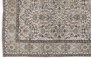 Naturel Over Dyed Vintage Rug 5'4'' x 9'6'' ft 163 x 290 cm