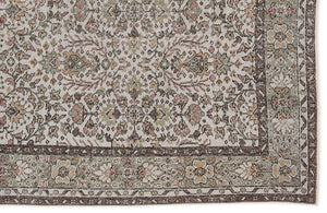 Naturel Over Dyed Vintage Rug 5'4'' x 9'6'' ft 163 x 290 cm