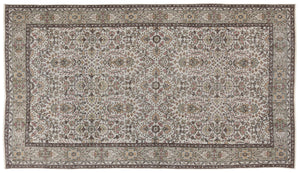 Naturel Over Dyed Vintage Rug 5'4'' x 9'6'' ft 163 x 290 cm