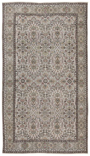 Naturel Over Dyed Vintage Rug 5'4'' x 9'6'' ft 163 x 290 cm