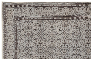 Blue Over Dyed Vintage Rug 4'11'' x 8'10'' ft 150 x 268 cm