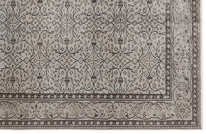 Blue Over Dyed Vintage Rug 4'11'' x 8'10'' ft 150 x 268 cm