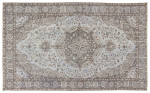 Blue Over Dyed Vintage Rug 5'1'' x 8'7'' ft 156 x 261 cm