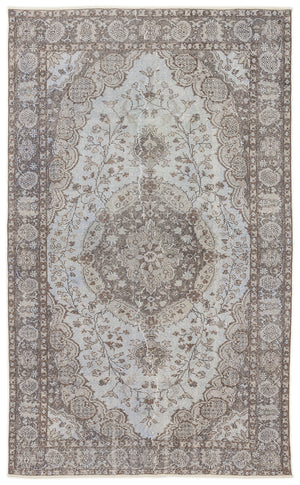 Blue Over Dyed Vintage Rug 5'1'' x 8'7'' ft 156 x 261 cm