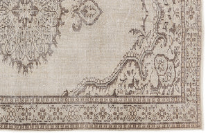 Beige Over Dyed Vintage Rug 5'5'' x 8'2'' ft 166 x 250 cm