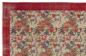 Retro Over Dyed Vintage Rug 5'3'' x 9'6'' ft 160 x 290 cm