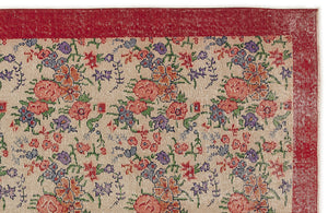 Retro Over Dyed Vintage Rug 5'3'' x 9'6'' ft 160 x 290 cm