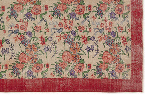 Retro Over Dyed Vintage Rug 5'3'' x 9'6'' ft 160 x 290 cm
