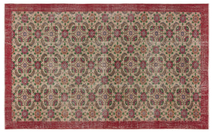 Naturel Over Dyed Vintage Rug 5'11'' x 9'8'' ft 181 x 294 cm