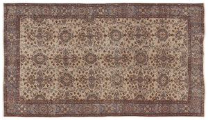 Naturel Over Dyed Vintage Rug 5'1'' x 9'0'' ft 156 x 275 cm