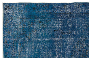 Turquoise Over Dyed Vintage Rug 5'12'' x 9'0'' ft 182 x 275 cm