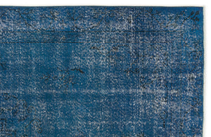 Turquoise Over Dyed Vintage Rug 5'12'' x 9'0'' ft 182 x 275 cm