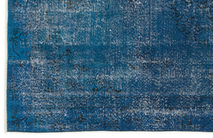Turquoise Over Dyed Vintage Rug 5'12'' x 9'0'' ft 182 x 275 cm