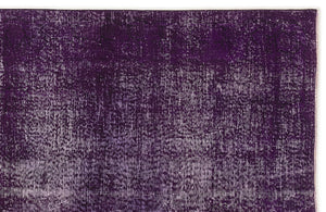 Purple Over Dyed Vintage Rug 5'3'' x 8'4'' ft 160 x 255 cm