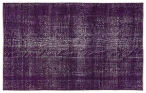 Purple Over Dyed Vintage Rug 5'3'' x 8'4'' ft 160 x 255 cm