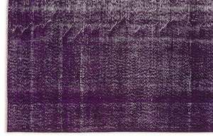 Purple Over Dyed Vintage Rug 5'3'' x 8'4'' ft 160 x 255 cm