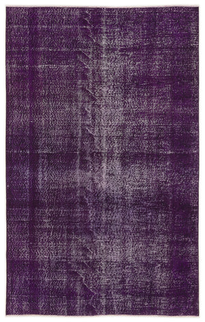 Purple Over Dyed Vintage Rug 5'3'' x 8'4'' ft 160 x 255 cm