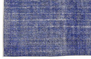 Blue Over Dyed Vintage Rug 6'1'' x 10'0'' ft 186 x 306 cm