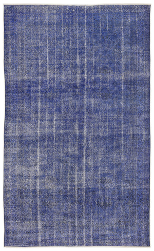 Blue Over Dyed Vintage Rug 6'1'' x 10'0'' ft 186 x 306 cm