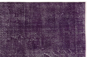 Purple Over Dyed Vintage Rug 5'5'' x 9'3'' ft 166 x 283 cm