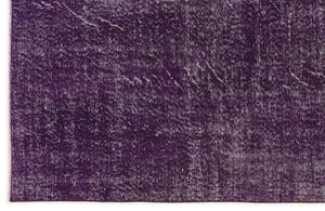Purple Over Dyed Vintage Rug 5'5'' x 9'3'' ft 166 x 283 cm