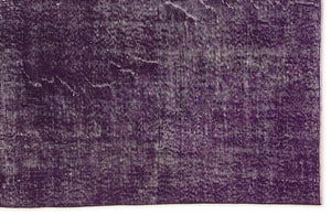 Purple Over Dyed Vintage Rug 5'5'' x 9'3'' ft 166 x 283 cm