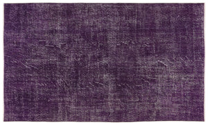 Purple Over Dyed Vintage Rug 5'5'' x 9'3'' ft 166 x 283 cm