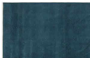 Turquoise Over Dyed Vintage Rug 5'6'' x 8'4'' ft 168 x 254 cm