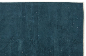 Turquoise Over Dyed Vintage Rug 5'6'' x 8'4'' ft 168 x 254 cm
