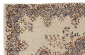 Naturel Over Dyed Vintage Rug 5'10'' x 8'8'' ft 177 x 263 cm