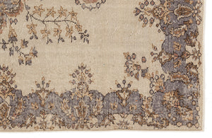 Naturel Over Dyed Vintage Rug 5'10'' x 8'8'' ft 177 x 263 cm