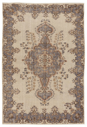 Naturel Over Dyed Vintage Rug 5'10'' x 8'8'' ft 177 x 263 cm