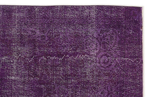 Purple Over Dyed Vintage Rug 5'9'' x 9'1'' ft 174 x 277 cm